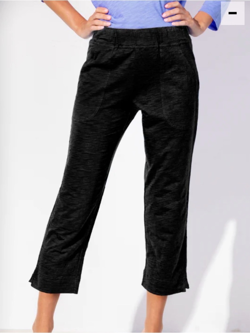 Escape by Habitat Clothing, Peruvian Cotton Slub Crop Pant sz L